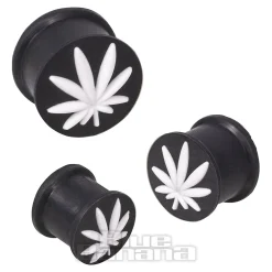 Blue Banana Silicone Leaf Plug 6-20mm (Black/White)