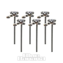 Blue Banana Silver 0.5mm Crosses Nose Studs (Pack of 6)