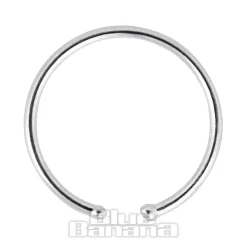 Blue Banana Silver 1.0mm Open Nose Ring (Silver)