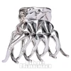 Blue Banana Skeleton Hand Grip Hair Clip (Silver)