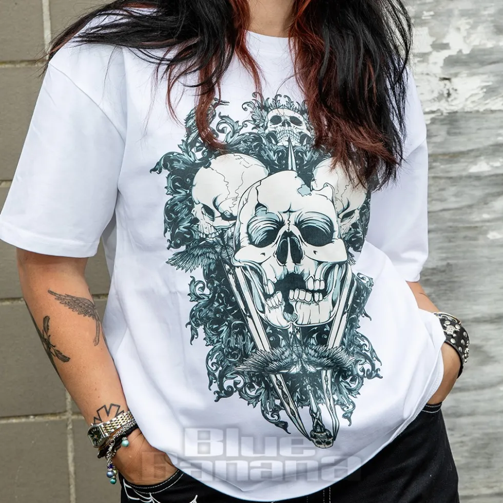 Blue Banana Skeleton T-Shirt (White)