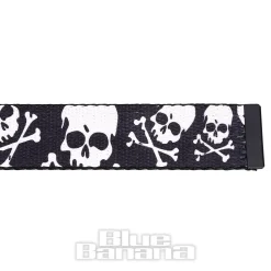 Blue Banana Skull & Crossbones Belt (Black)