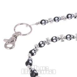 Blue Banana Skull & Cross Wallet & Keychain (Black)