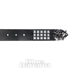 Blue Banana Skull End Studs Belt (Black)