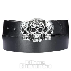 Blue Banana 3 Skulls Belt (Black)