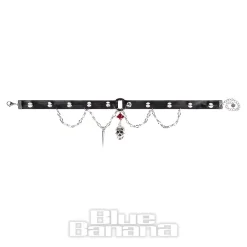 Blue Banana Skull Studs Choker (Black)