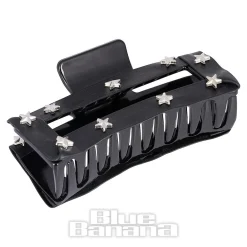 Blue Banana Small Cone Studded Hair Clip (Black)
