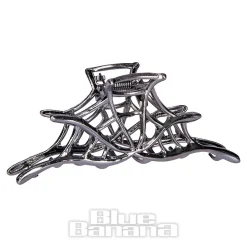 Blue Banana Spider Web Hair Clip (Black)
