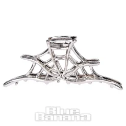 Blue Banana Spider Web Hair Clip (Silver)