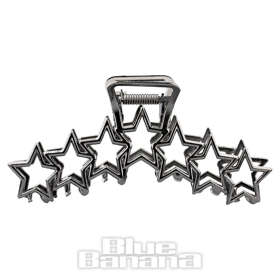 Blue Banana Star Hair Clip (Silver)