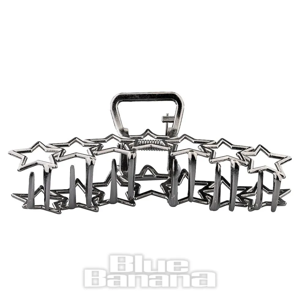 Blue Banana Star Hair Clip (Silver)