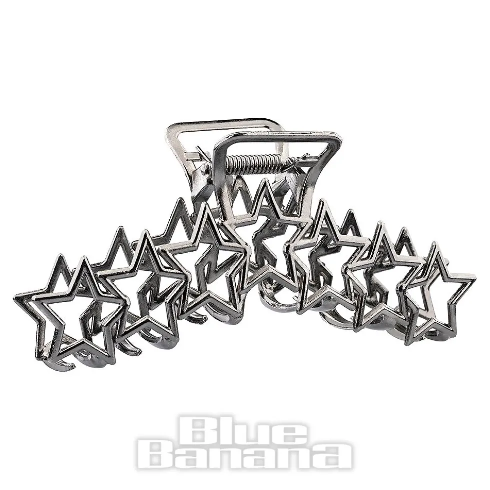 Blue Banana Star Hair Clip (Silver)