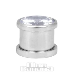 Blue Banana Steel Gem Plug (Crystal)