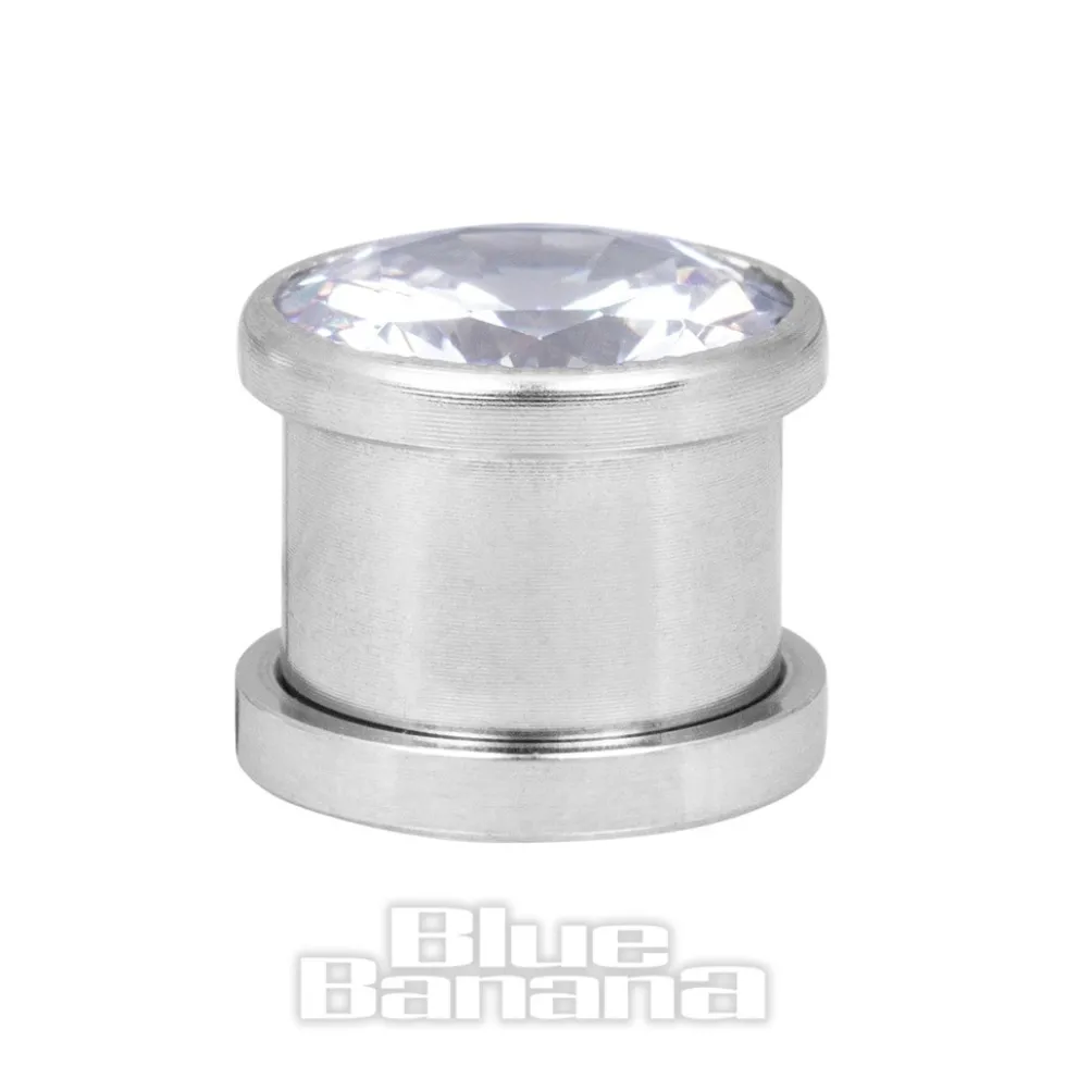 Blue Banana Steel Gem Plug (Crystal)