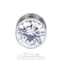 Blue Banana Steel Gem Plug (Crystal)