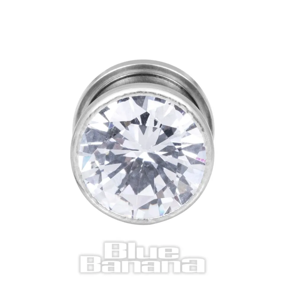 Blue Banana Steel Gem Plug (Crystal)
