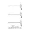 Blue Banana Sterling silver Cross & Gem Nose Studs (3 Pack)