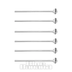 Blue Banana Sterling Silver 1.5mm Crystal Nose Studs (6 Pack)