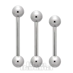 Blue Banana Surgical Steel Barbell (Silver)
