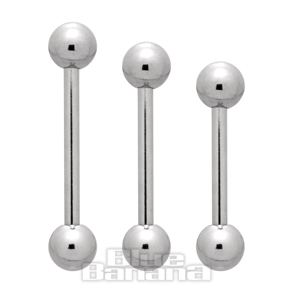Blue Banana Surgical Steel Barbell (Silver)