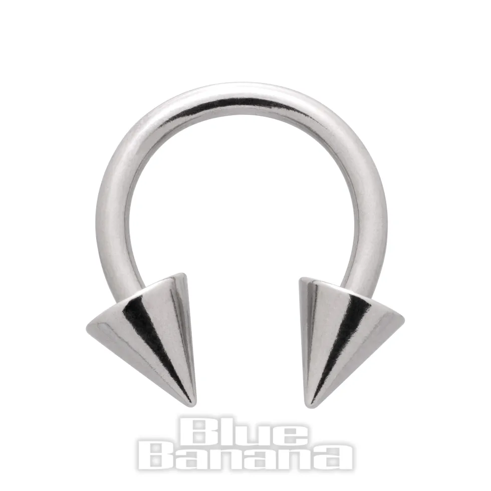 Blue Banana Surgical Steel Cone Circular Barbell (Silver)
