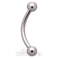 Blue Banana Surgical Steel Curved Barbell (Silver)