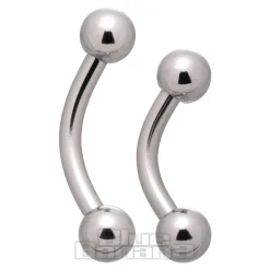 Blue Banana Surgical Steel Curved Barbell (Silver)