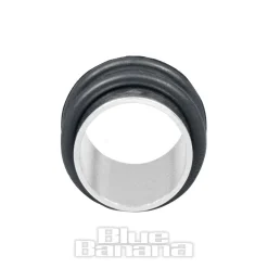 Blue Banana Surgical Steel Flesh Tube 3-24mm (Black/White)