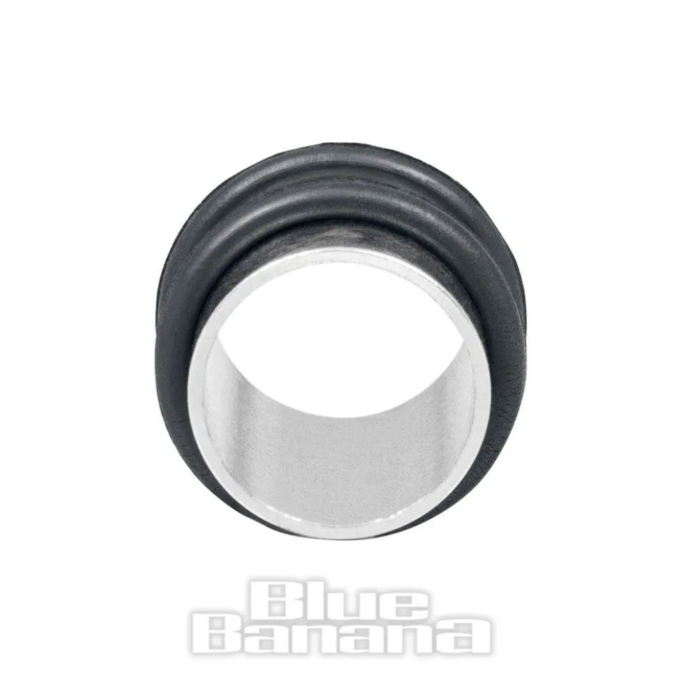 Blue Banana Surgical Steel Flesh Tube 3-24mm (Black/White)