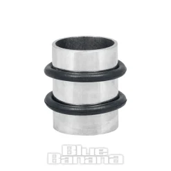 Blue Banana Surgical Steel Flesh Tube 3-24mm (Black/White)