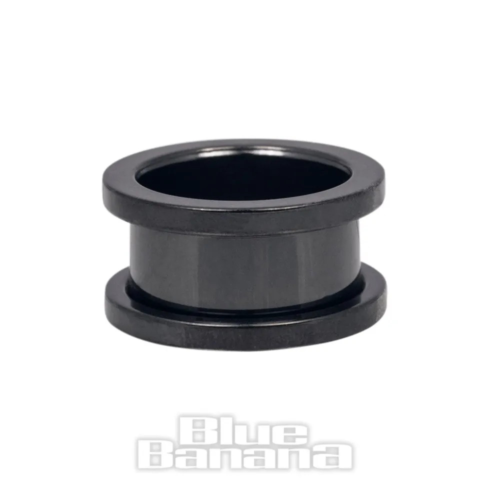 Blue Banana Surgical Steel Flesh Tunnel 3-24mm (Black)
