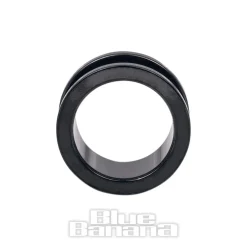 Blue Banana Surgical Steel Flesh Tunnel 3-24mm (Black)