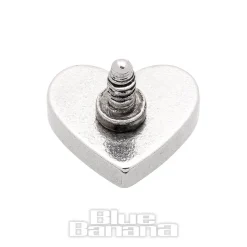 Blue Banana Surgical Steel Heart Top (Silver)