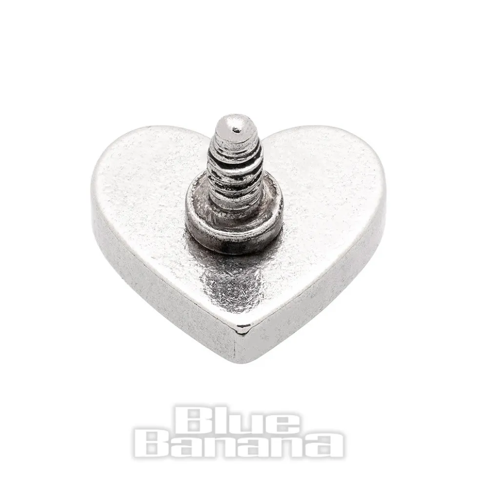Blue Banana Surgical Steel Heart Top (Silver)