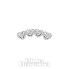Blue Banana Surgical Steel Heart Cluster Threadless Labret (Silver)