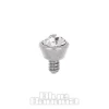Blue Banana Surgical Steel Internally Threaded Jewelled Labret (Crystal)