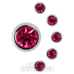 Blue Banana Surgical Steel Jewelled Ball (Fuchsia)