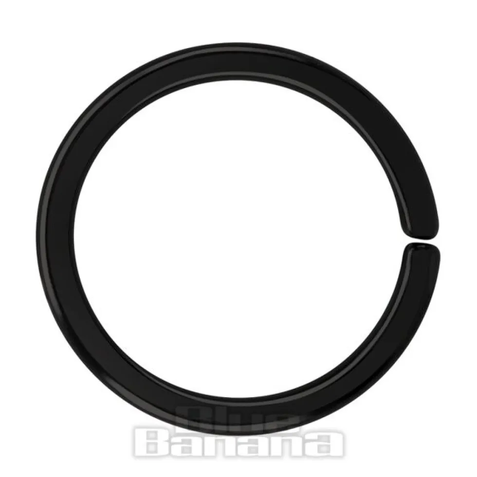 Blue Banana Surgical Steel 1.2mm Seamless Ring (Black)