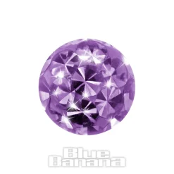 Blue Banana Surgical Steel 4mm Glitter Ball Add On (Amethyst)
