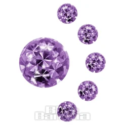 Blue Banana Surgical Steel 4mm Glitter Ball Add On (Amethyst)