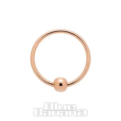 Blue Banana Surgical Steel 1.0mm Gold Plated BCR (Rose)
