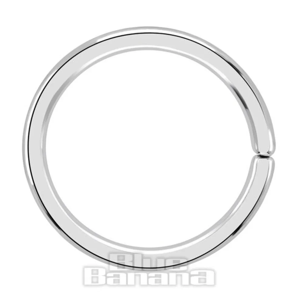 Blue Banana Surgical Steel 1.2mm Seamless Ring (Silver)