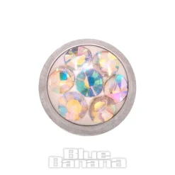Blue Banana Surgical Steel 5mm Glitter Dermal Top (Aurora Borealis)