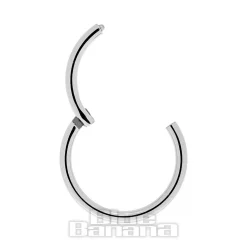 Blue Banana Surgical Steel 1.0mm Hinged Segment Ring (Silver)