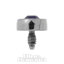 Blue Banana Surgical Steel 4mm Dermal Top (Sapphire)