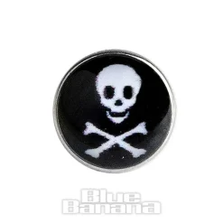 Blue Banana Surgical Steel 5mm Skull Dermal Top (Black)