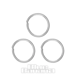 Blue Banana Surgical Steel 3 Pack Assorted Seamless Nose Ring (Silver)
