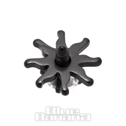 Blue Banana Surgical Steel Sun Dermal Top (Crystal/Black)