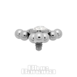 Blue Banana Surgical Steel Triangle Dermal Top (Silver)