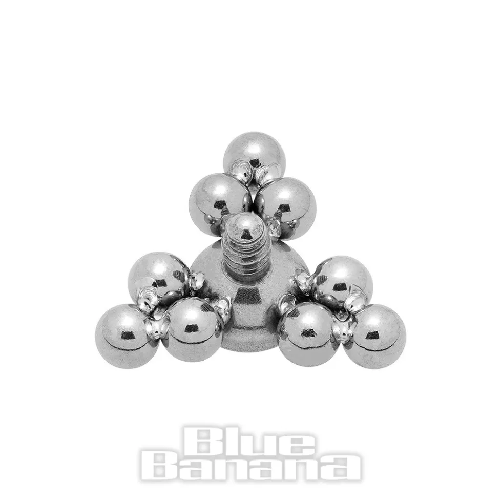 Blue Banana Surgical Steel Triangle Dermal Top (Silver)